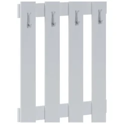 Appendiabiti Bianco 4 Ganci Installazione Sospesa 115h cm, Materiale Struttura in Metallo - Plaus