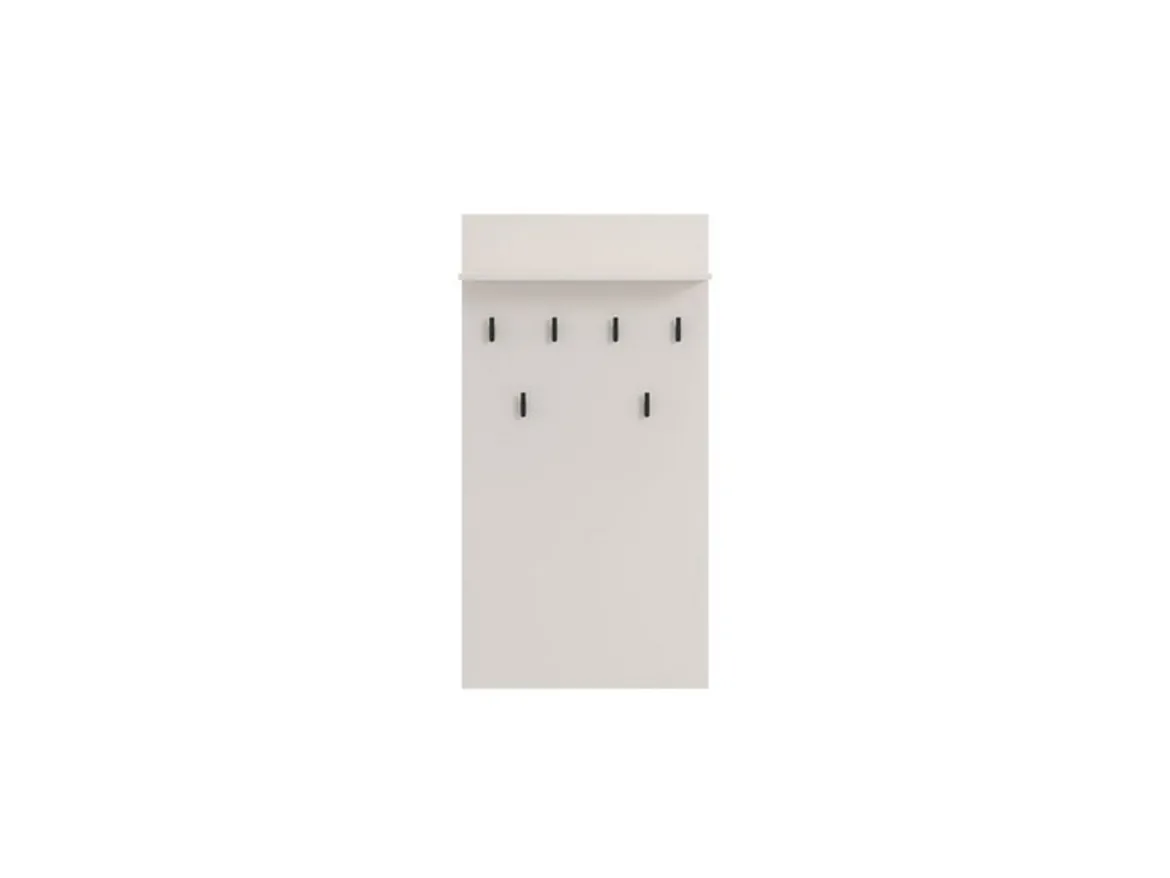 Appendiabiti Bianco Nero set Fissaggio a Muro Incluso 6 Ganci 115h cm, Installazione a Muro - Gonars