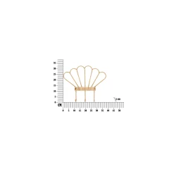 Appendiabiti Marrone Finitura in Rattan Color Bamboo Naturale 3 Ganci 33h cm, Installazione Sospeso - Danatala