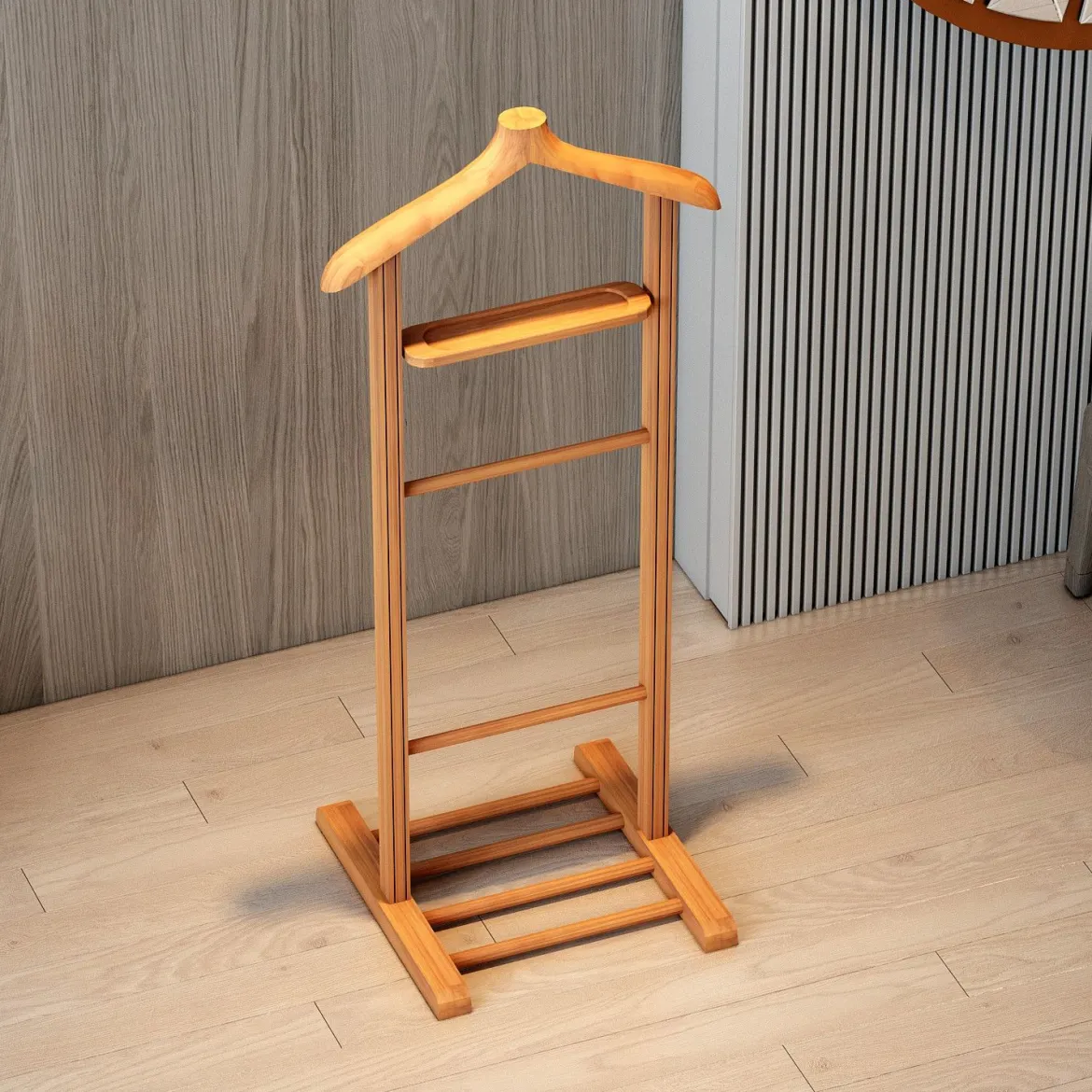 Appendiabiti Marrone Rovere Installazione a Terra Sfumatura Colore Struttura Rovere 120h cm, - Oulux