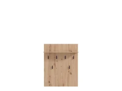 Appendiabiti Marrone Rovere Nodi Nero set Fissaggio a Muro Incluso 6 Ganci 83h cm, Installazione a Muro - Ortelle