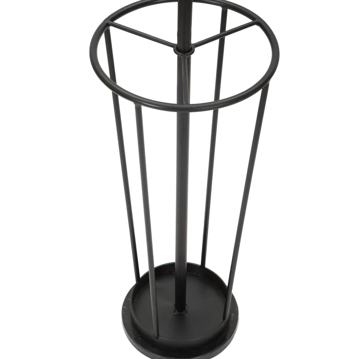 Appendiabiti Nero oro con Porta Ombrelli 6 Ganci 176h cm, Installazione a Terra - Dawson