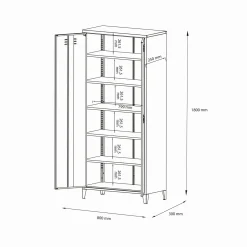 Armadio ardesia ante battenti 80x180h cm - Pezzaze