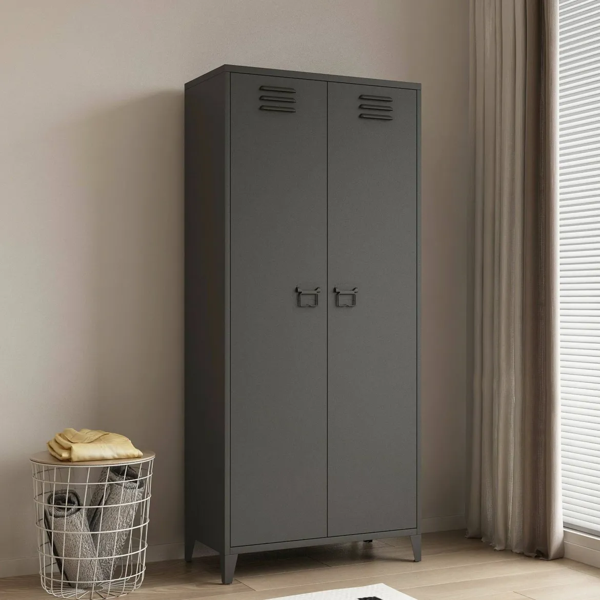 Armadio ardesia ante battenti 80x180h cm - Pezzaze
