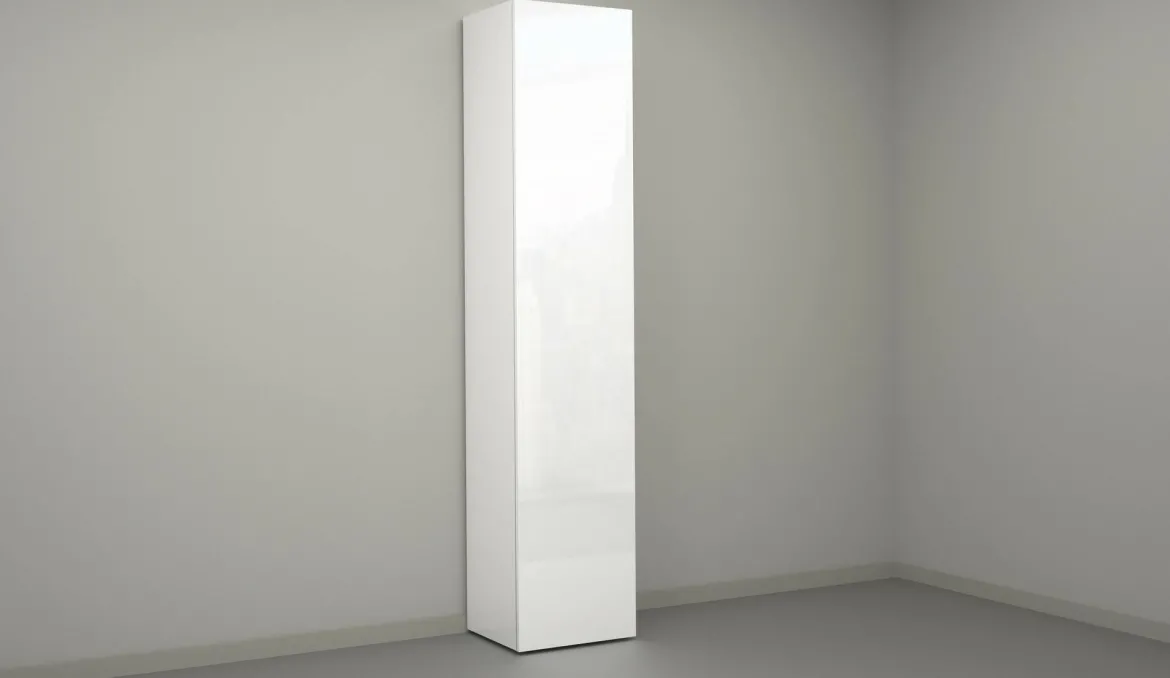 Armadio bianco 1 anta 45x190h cm - Bassiano