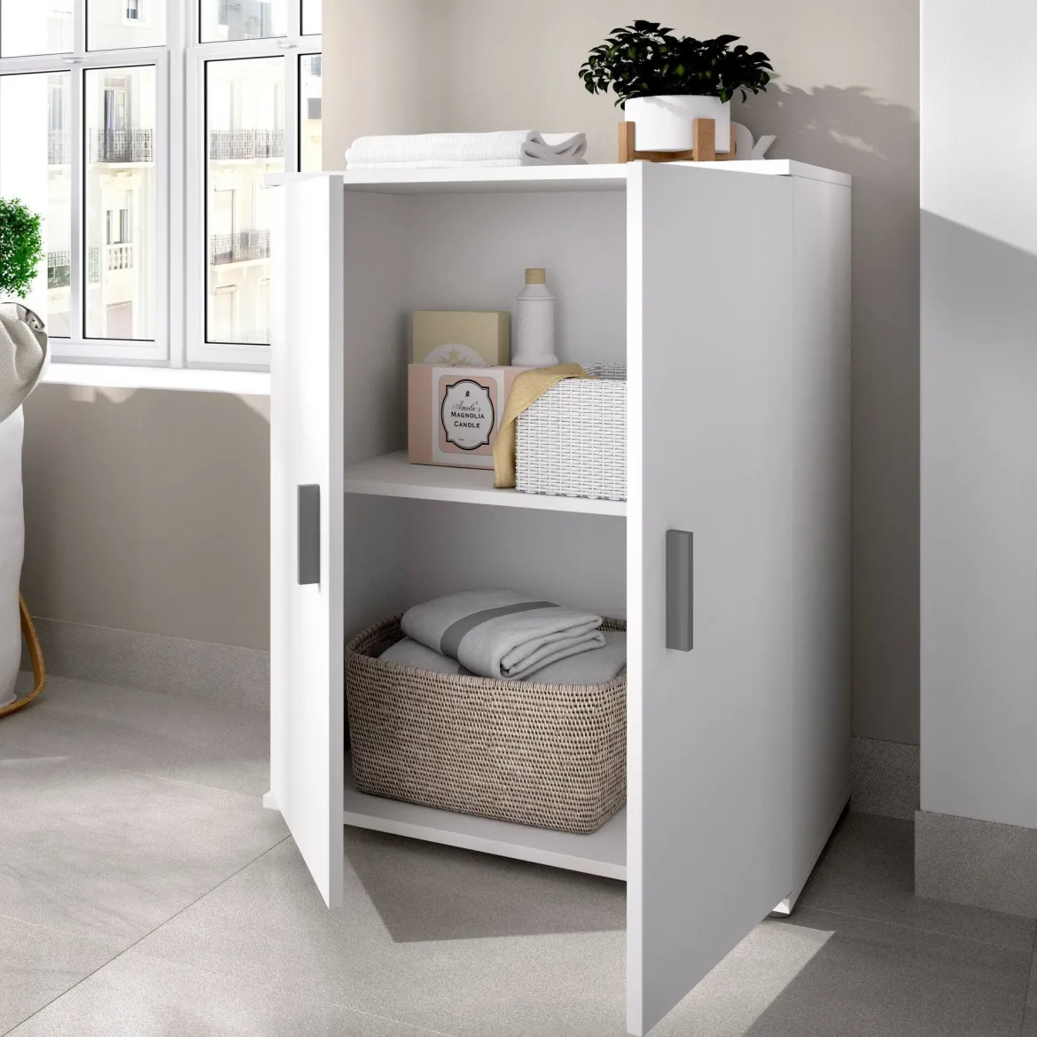 Armadio bianco ante battenti 78x113h cm - Bienvenu