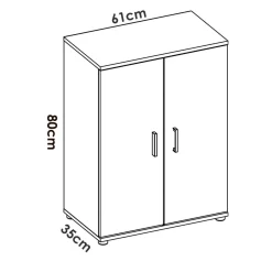 Armadio bianco ante battenti 78x113h cm - Bienvenu