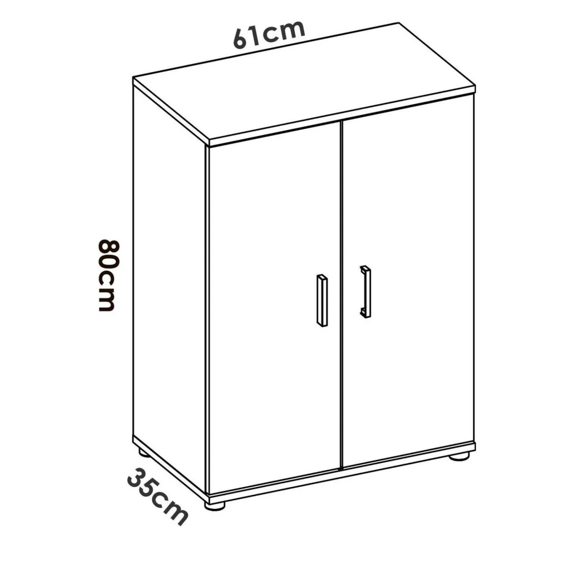 Armadio bianco ante battenti 78x113h cm - Bienvenu