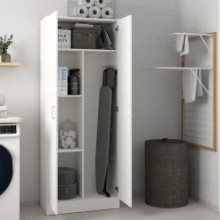 Armadio bianco 2 ante portascope 73x180h cm - Abadubidu