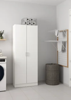 Armadio bianco 2 ante portascope 73x180h cm - Abadubidu