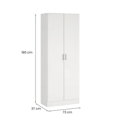 Armadio bianco 2 ante portascope 73x180h cm - Abadubidu