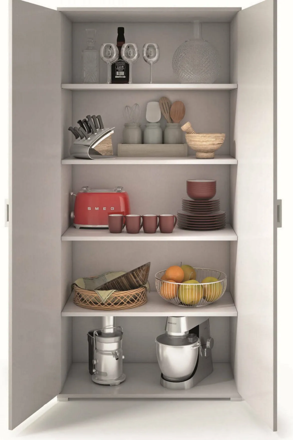 Armadio bianco 2 ante 90x195h cm - Aliosha