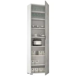 Armadio bianco e cemento 1 anta 50x182h cm - Abuela