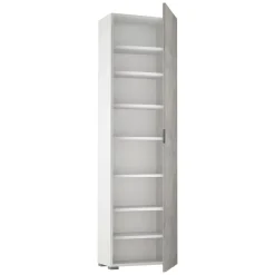 Armadio bianco e cemento 1 anta 50x182h cm - Abuela