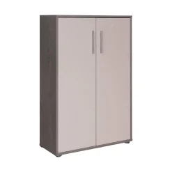 Armadio bianco e grigio 2 ante 78x118h cm - Angie