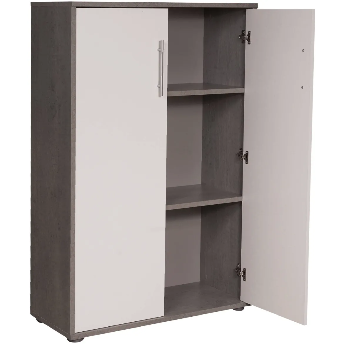 Armadio bianco e grigio 2 ante 78x118h cm - Angie