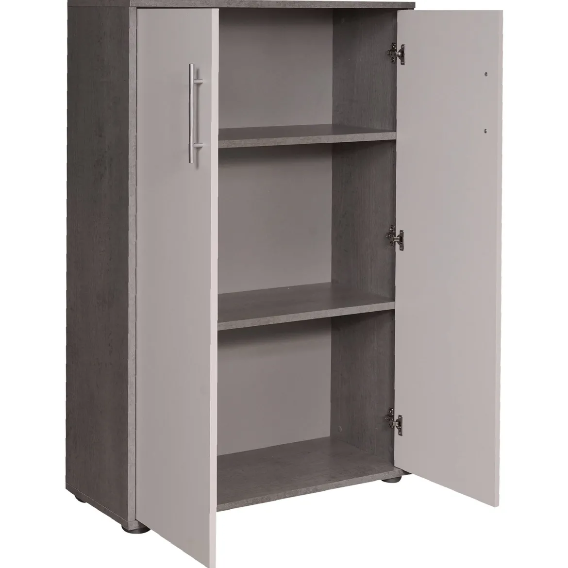 Armadio bianco e grigio 2 ante 78x118h cm - Angie