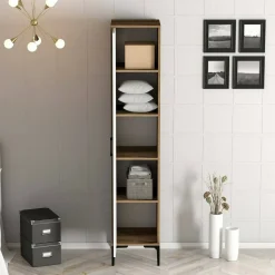 Armadio bianco e noce slim 40x47h cm - Giusta