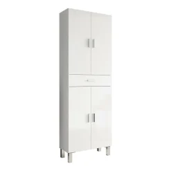 Armadio bianco lucido bagno 60x182h cm - Amiga