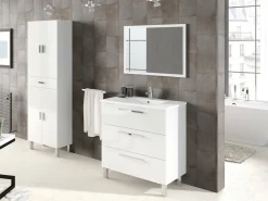 Armadio bianco lucido bagno 60x182h cm - Amiga