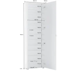 Armadio bianco lucido colonna 60x200h cm - Prehnite