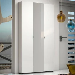 Armadio bianco lucido slim 11x200h cm - Enza