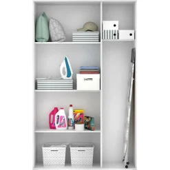 Armadio bianco multiuso 116x190h cm - Aniello