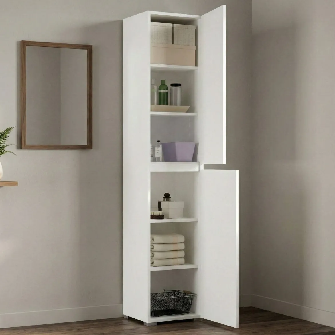 Armadio bianco slim 45x195h cm - Daisuke