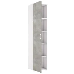 Armadio cemento e bianco 1 anta 45x195h cm - Aloise