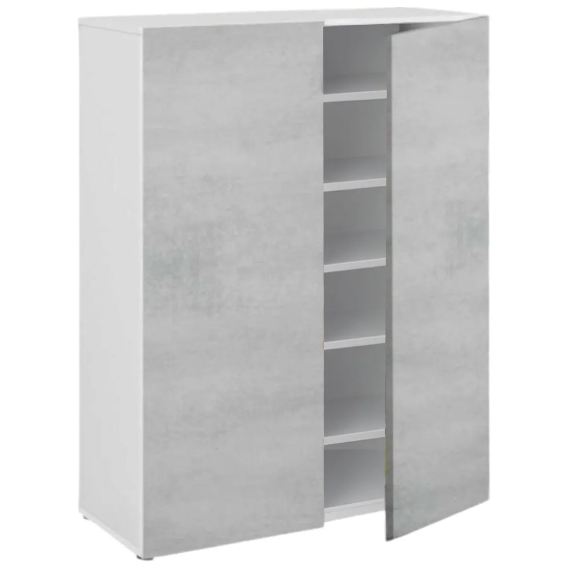 Armadio cemento e bianco 2 ante 72x103h cm - Athenodora