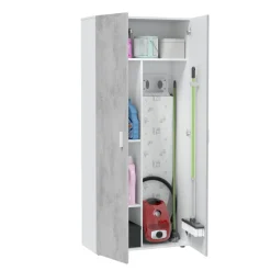 Armadio cemento e bianco cucina 80x182h cm - Ashkita