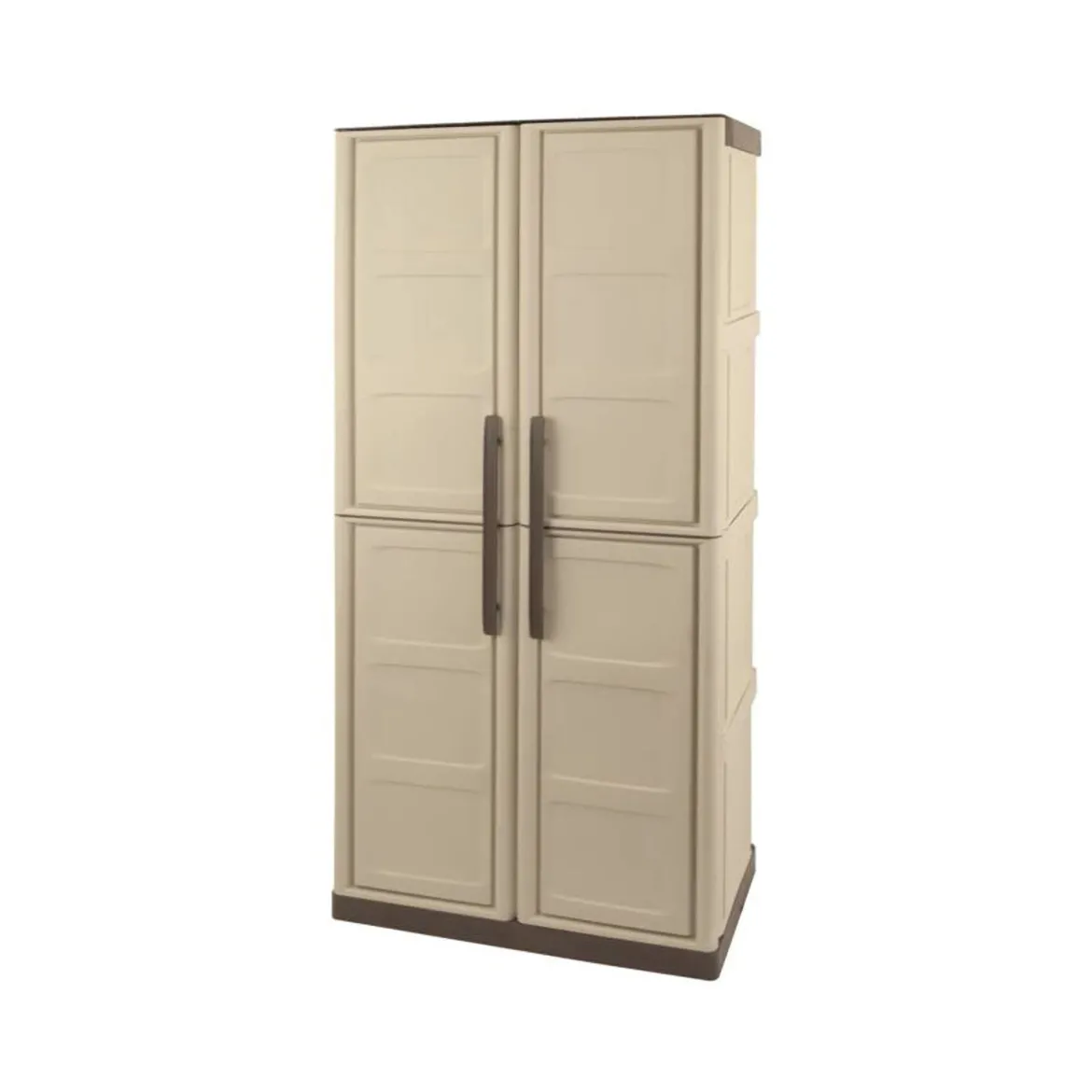 Armadio da esterno 2 ante beige e marrone 70x178h cm - Ipno