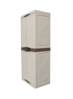 Armadio da esterno 2 ante beige e marrone 70x179h cm - Adenina