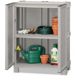 Armadio da esterno 2 ante grigio chiaro 70x92h cm - Arlinda