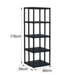 Armadio da esterno antracite 60x176h cm - Aurelian