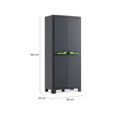 Armadio da esterno Markham, 80x44 h182 cm, Grigio
