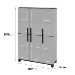Armadio da esterno portascope grigio chiaro e nero 102x169h cm - Aruro