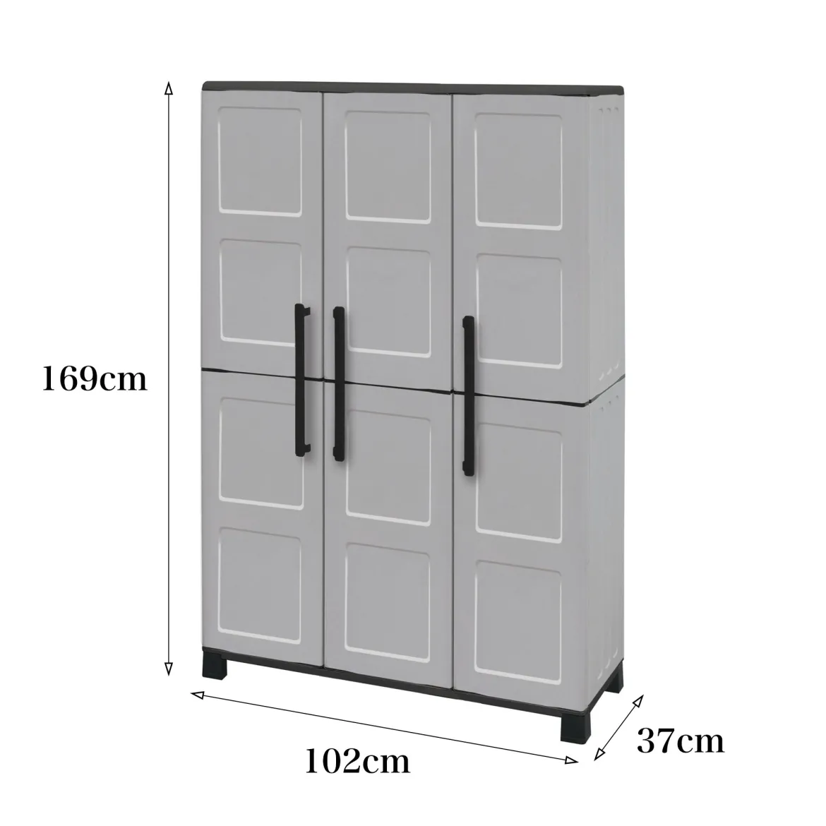 Armadio da esterno portascope grigio chiaro e nero 102x169h cm - Aruro