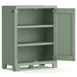 Armadio da esterno Quesnel, 80x44 h100 cm, Grigio e Verde
