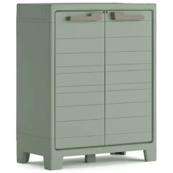 Armadio da esterno Quesnel, 80x44 h100 cm, Grigio e Verde