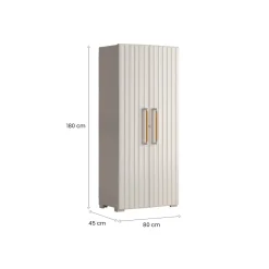 Armadio da giardino impermeabile sabbia 80x180h cm - Melville