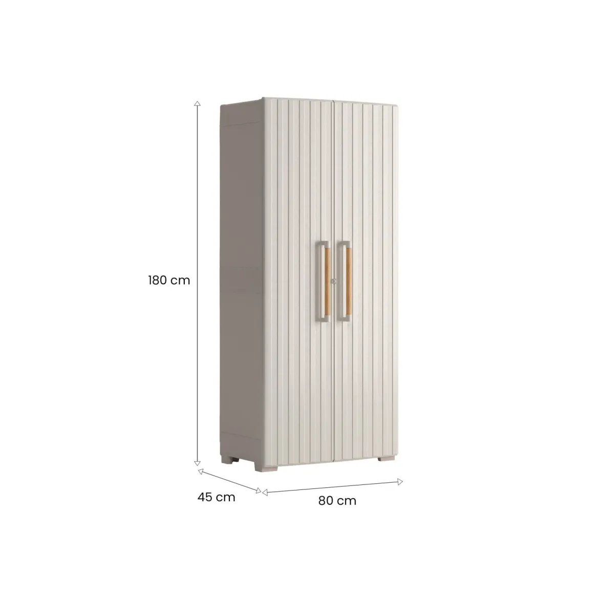 Armadio da giardino impermeabile sabbia 80x180h cm - Melville