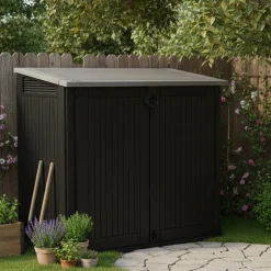 Armadio da terrazzo 2 ante nero 132x113h cm - Gander