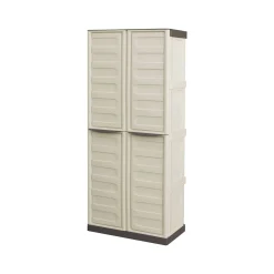 Armadio esterno 2 ante beige e marrone 70x165h cm - Adenina