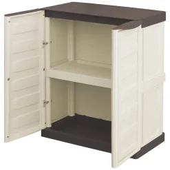 Armadio esterno 2 ante beige e marrone 70x85h cm - Acira