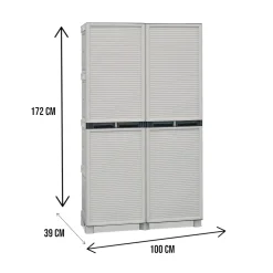 Armadio esterno 2 ante grigio chiaro 35x172h cm - Allain