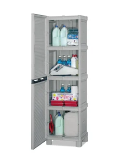 Armadio esterno 2 ante grigio chiaro 70x172h cm - Allain