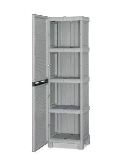 Armadio esterno 2 ante grigio chiaro 70x172h cm - Allain