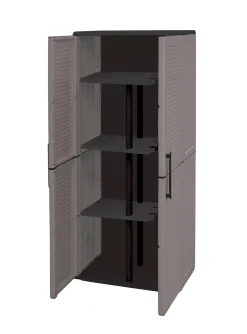 Armadio esterno 2 ante grigio e nero 68x163h cm - Arabel