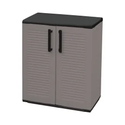 Armadio esterno 2 ante grigio e nero 68x84h cm - Arisa